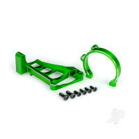 Traxxas Motor mounts (front &amp; rear) (green-anodised 6061-T6 aluminium)/ 3x10mm CCS (with threadlock) (4)/ 4x12mm BCS (with threadlock) (2) (for use with #3483 motor) TRX10262-GRN