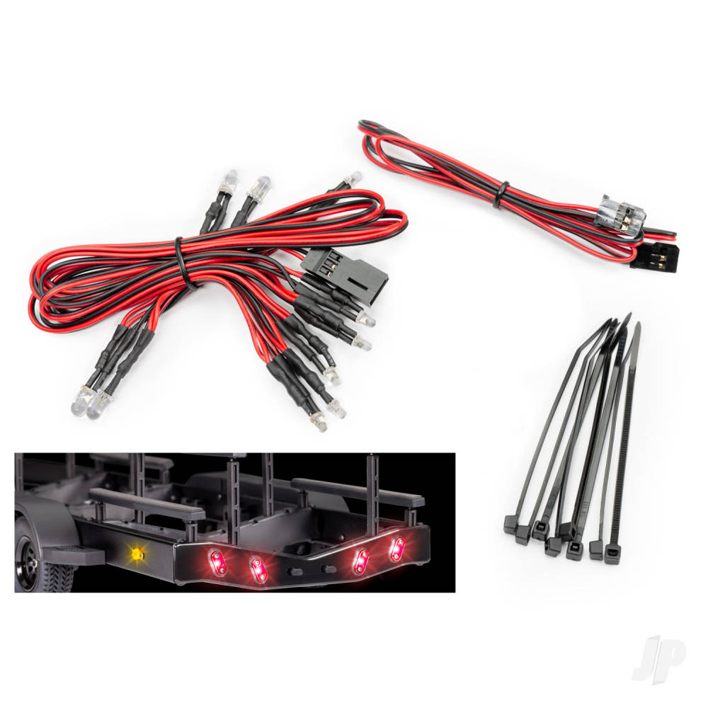 Traxxas Wire harness, LED lights/ zip ties (8) (fits #10350 boat trailer) TRX10349