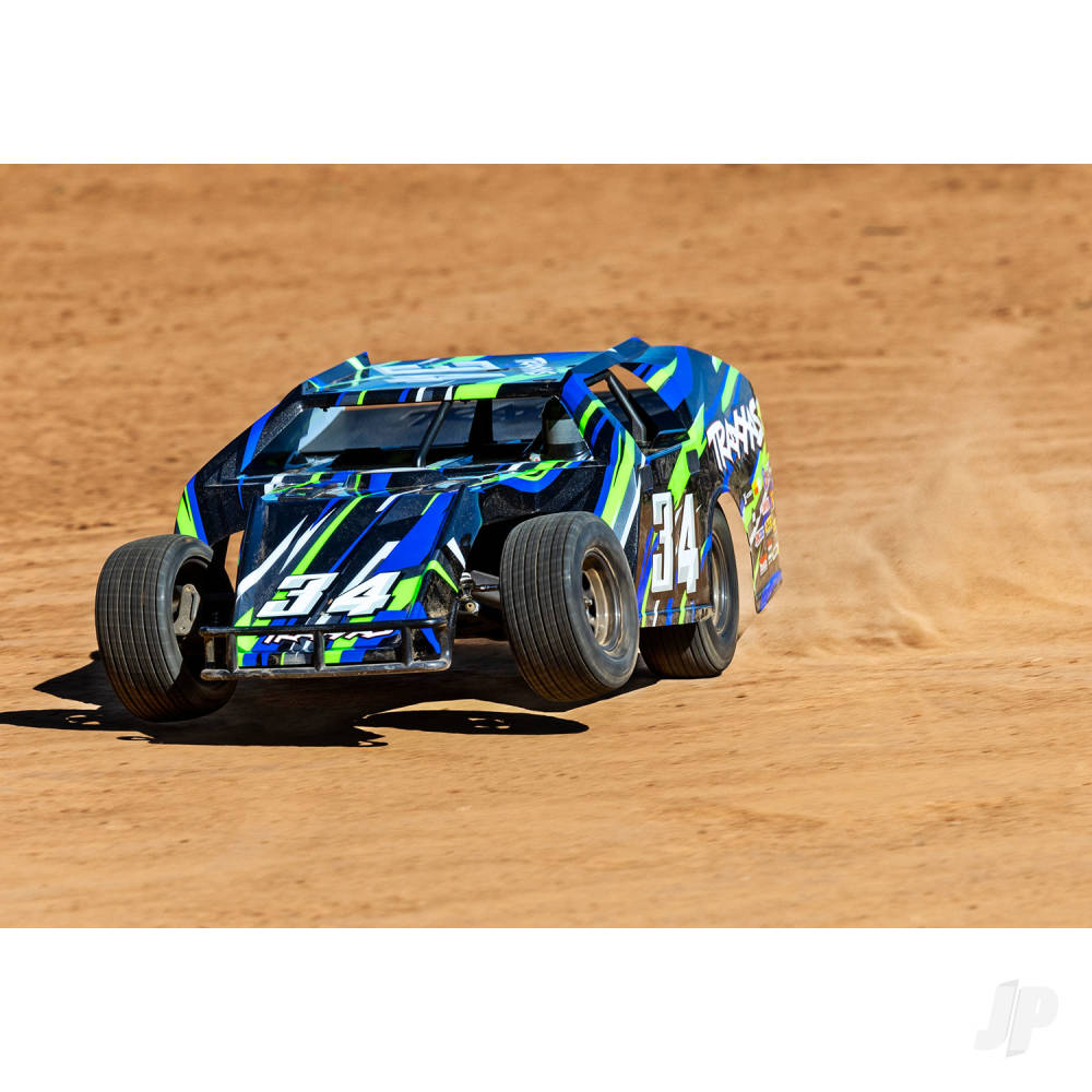 Traxxas Slash Modified BL-2S 1:10 2WD RTR Dirt Oval Racer, Green (TRX104354-74-GRN)