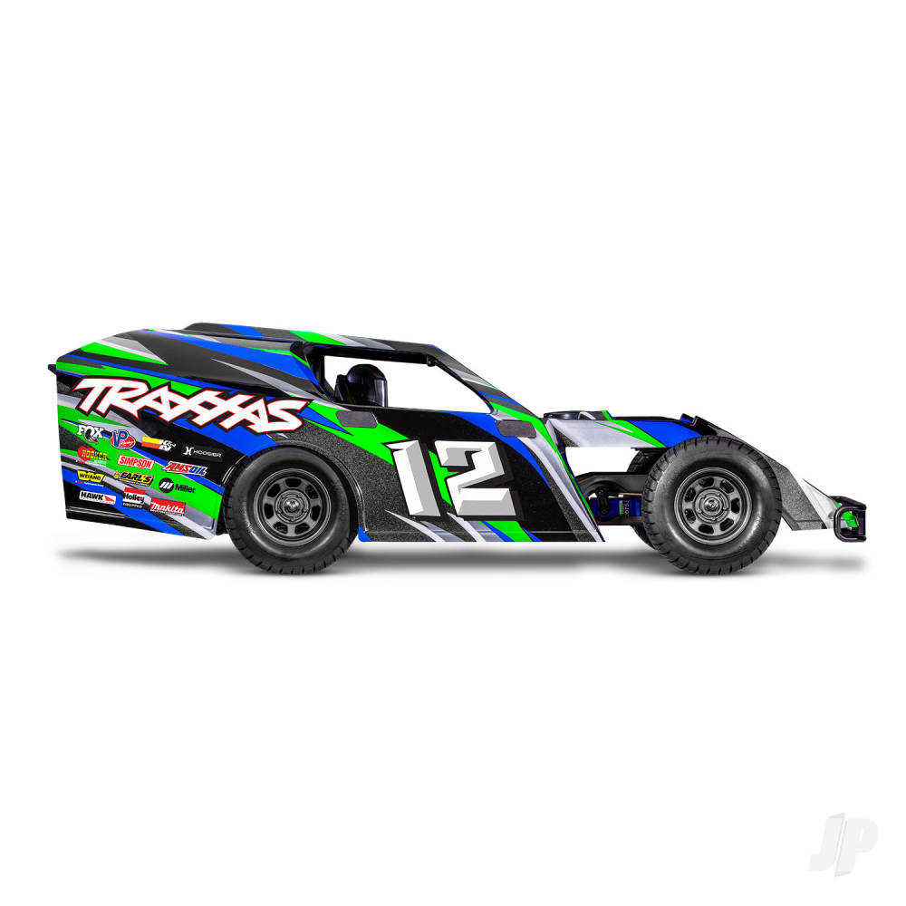 Traxxas Slash Modified BL-2S 1:10 2WD RTR Dirt Oval Racer, Green (TRX104354-74-GRN)