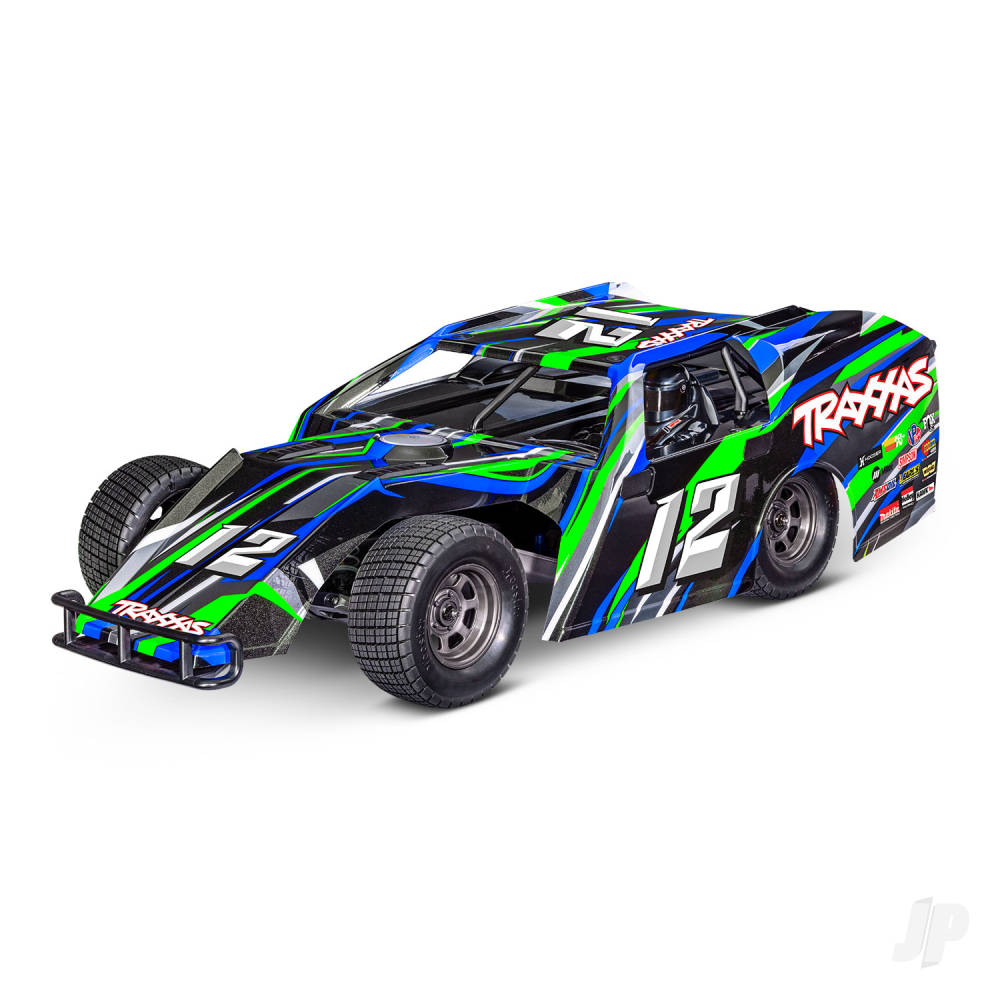 Traxxas Slash Modified BL-2S 1:10 2WD RTR Dirt Oval Racer, Green (TRX104354-74-GRN)