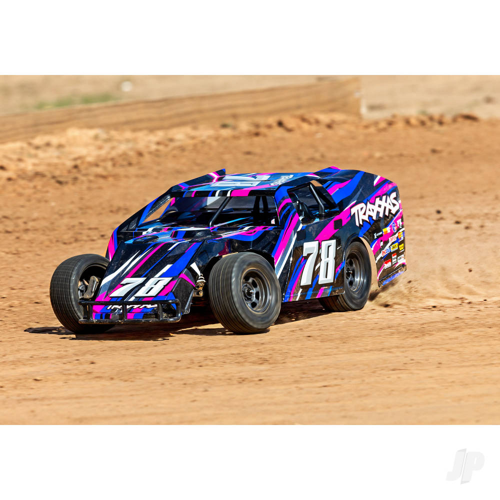Traxxas Slash Modified BL-2S 1:10 2WD RTR Dirt Oval Racer, Pink (TRX104354-74-PINK)