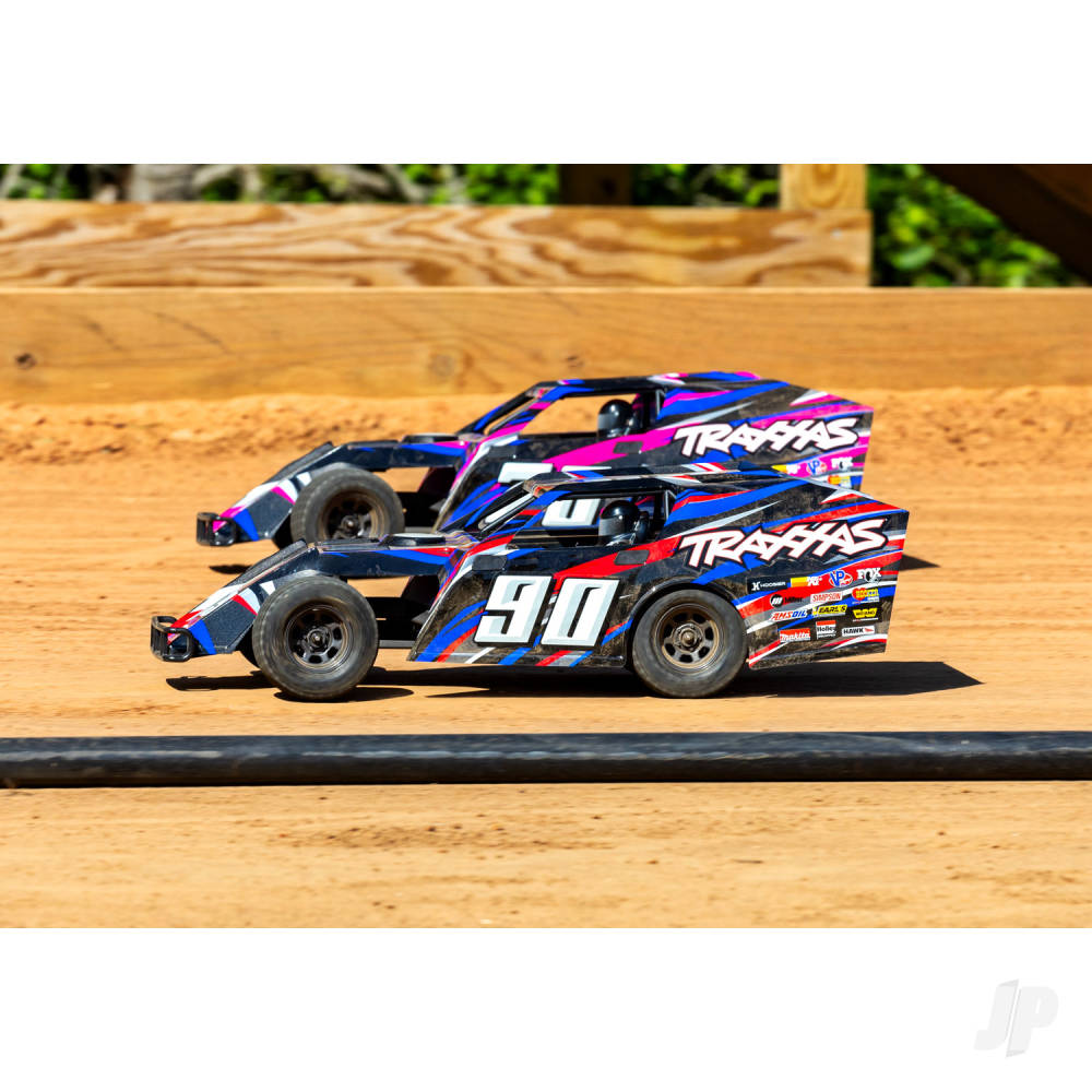 Traxxas Slash Modified BL-2S 1:10 2WD RTR Dirt Oval Racer, Red (TRX104354-74-RED)