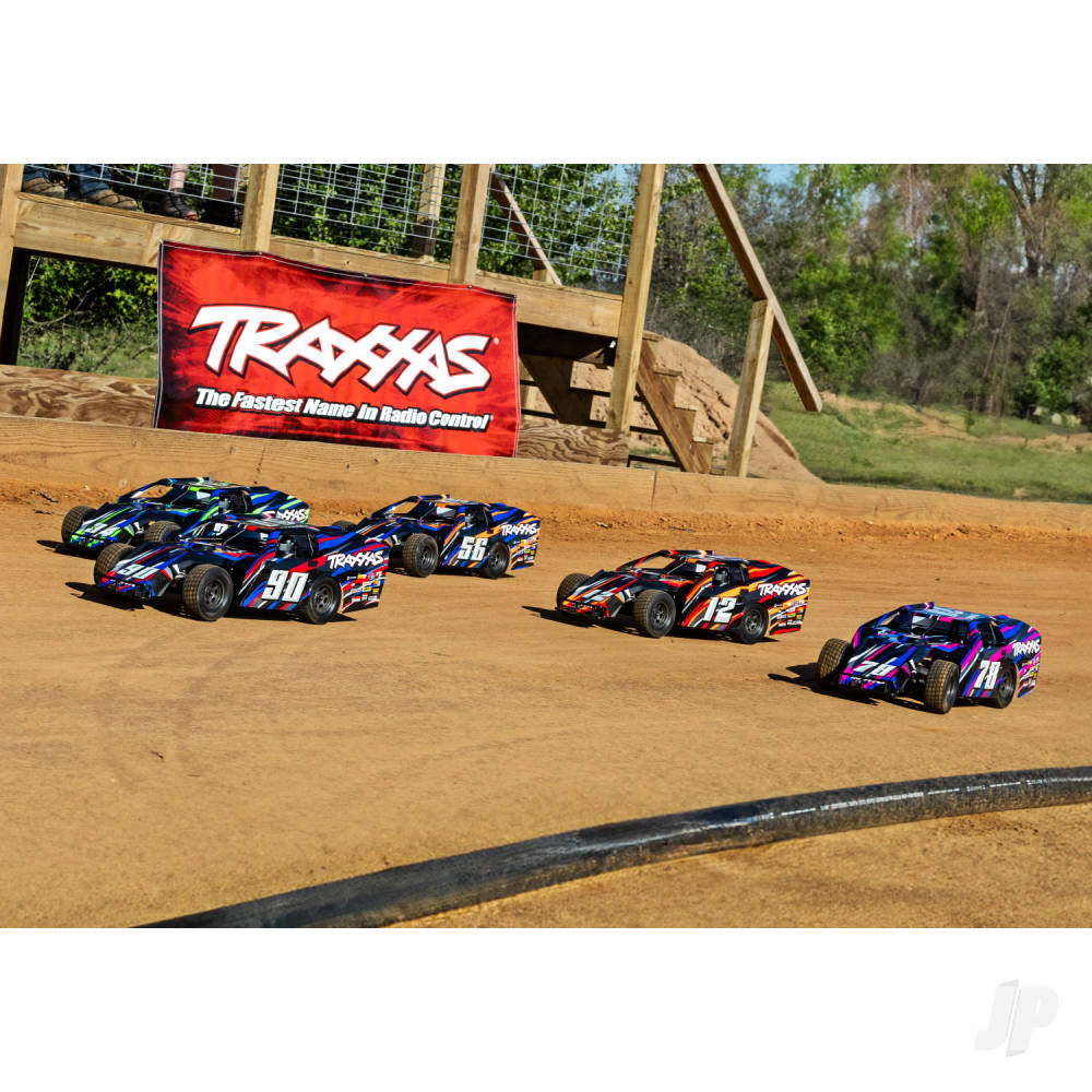 Traxxas Slash Modified BL-2S 1:10 2WD RTR Dirt Oval Racer, Red (TRX104354-74-RED)