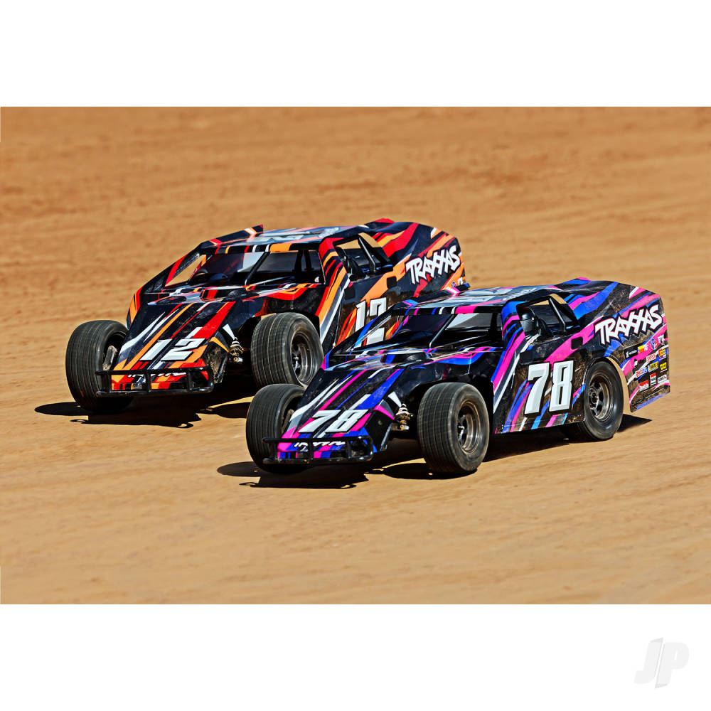 Traxxas Slash Modified BL-2S 1:10 2WD RTR Dirt Oval Racer, Red (TRX104354-74-RED)