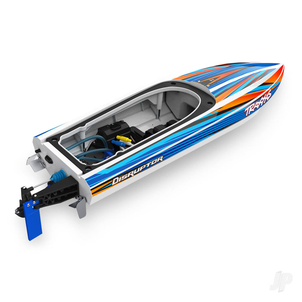 Traxxas Disruptor 4S VXL 1:10 26in Electric Brushless Race Boat with Rapid Right, Orange (TRX106064-4-ORNG)