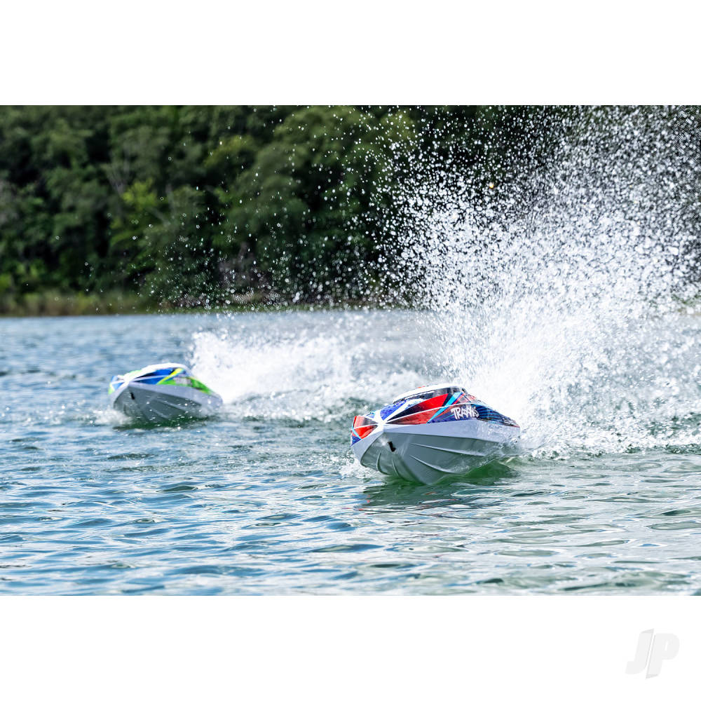 Traxxas Disruptor 4S VXL 1:10 26in Electric Brushless Race Boat with Rapid Right, Orange (TRX106064-4-ORNG)