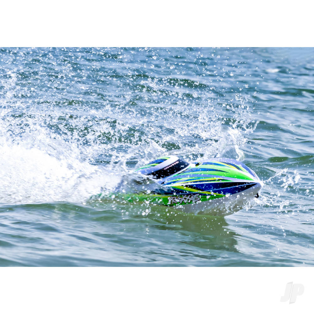 Traxxas Disruptor 4S VXL 1:10 26in Electric Brushless Race Boat with Rapid Right, Orange (TRX106064-4-ORNG)