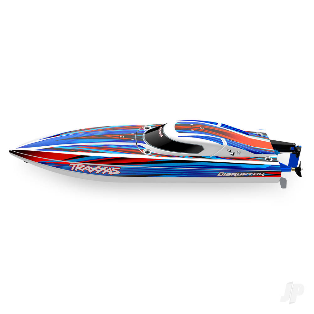 Traxxas Disruptor 4S VXL 1:10 26in Electric Brushless Race Boat with Rapid Right, Orange (TRX106064-4-ORNG)