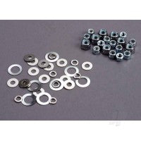 Traxxas Nut Set, lock nuts (3mm (11) and 4mm (7 pcs)) &amp; washer Set TRX1252