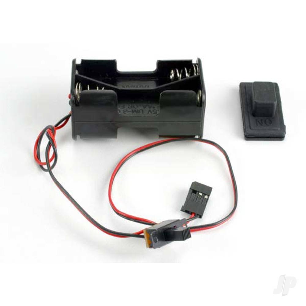 Traxxas Battery holder with on/off switch / rubber on/off switch cover TRX1523