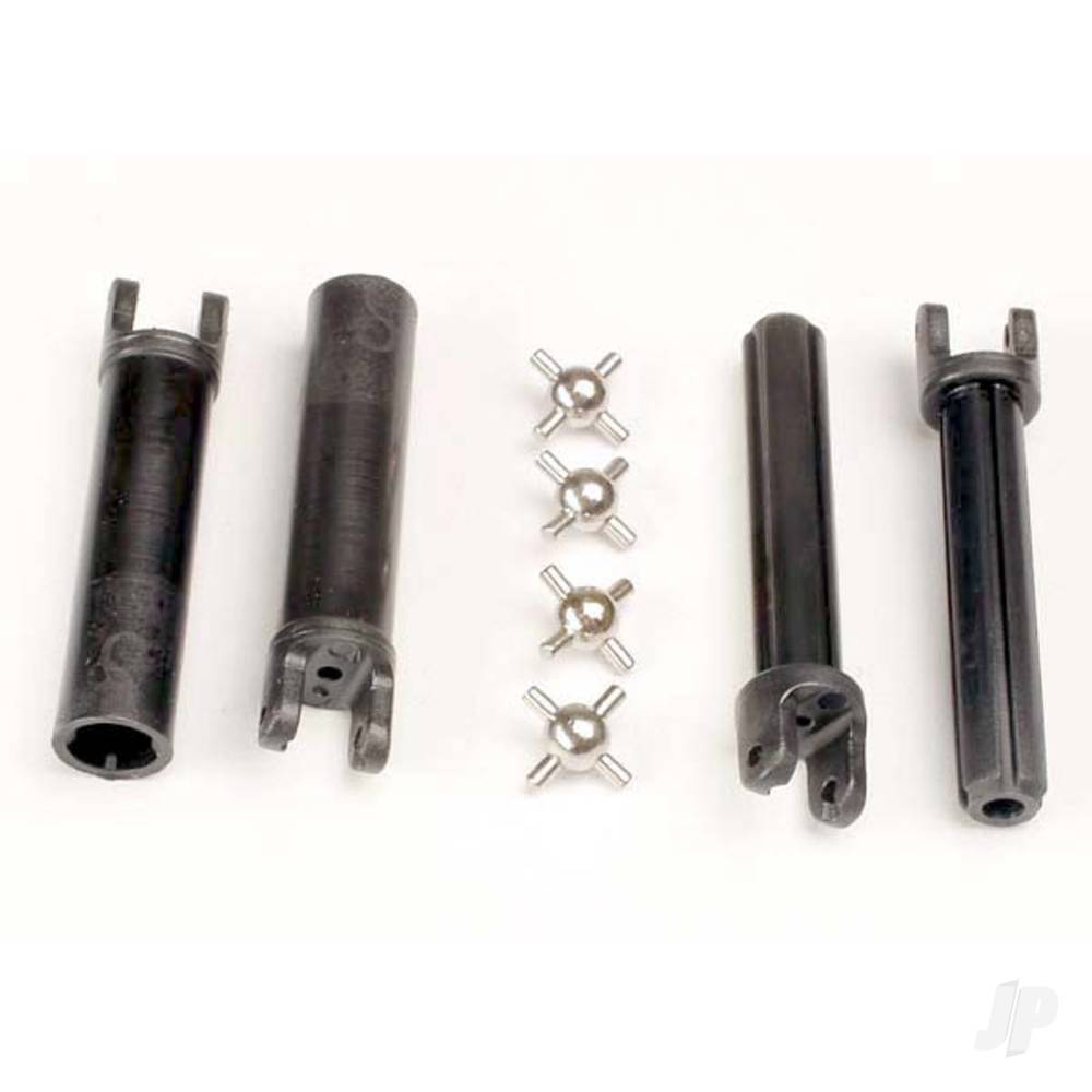 Traxxas Half shafts, Long truck (external-splined (2 pcs) & internal-splined (2 pcs) / metal U-joints (4 pcs) TRX1951