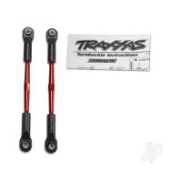 Traxxas Turnbuckles, aluminium (Red-anodised), toe links, 61mm (2 pcs) (assembled with rod ends &amp; hollow balls) (fits Stampede) (requires 5mm aluminium wrench #5477) TRX2336X