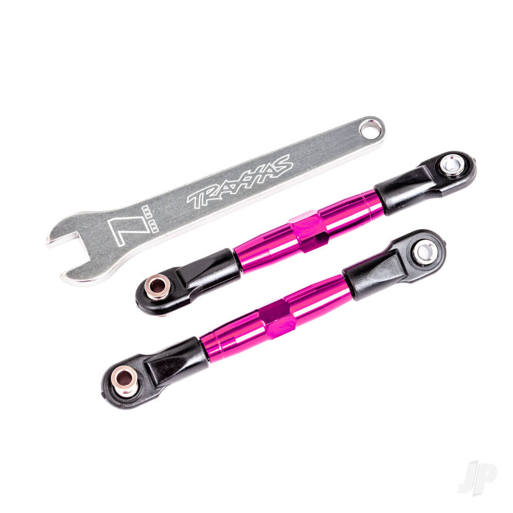 Traxxas Camber links, front (Tubes pink-anodised, 7075-T6 aluminium, stronger than titanium) (2) (assembled with rod ends and hollow balls)/ aluminium wrench (1) (fits Drag Slash) TRX2444P