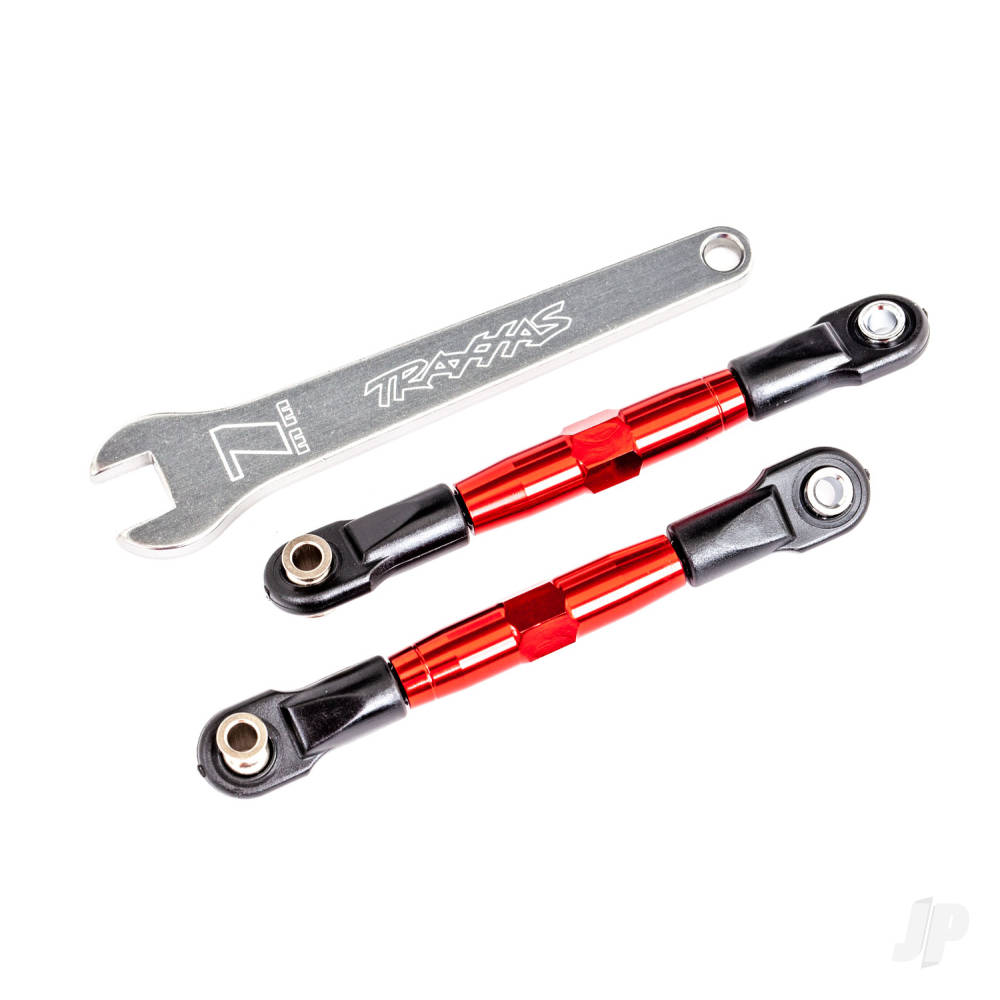 Traxxas Camber links, front (Tubes red-anodised, 7075-T6 aluminium, stronger than titanium) (2) (assembled with rod ends and hollow balls)/ aluminium wrench (1) (fits Drag Slash) TRX2444R