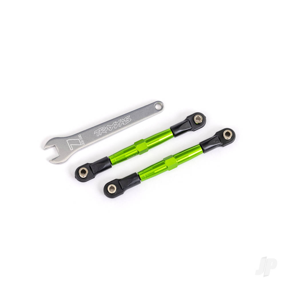 Traxxas Toe links, front (Tubes green-anodised, 7075-T6 aluminium, stronger than titanium) (2) (assembled with rod ends and hollow balls)/ aluminium wrench (1) (fits Drag Slash) TRX2445G