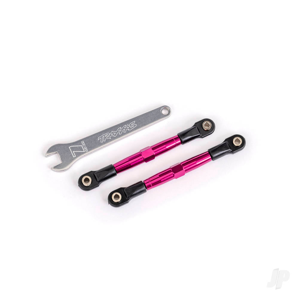 Traxxas Toe links, front (Tubes pink-anodised, 7075-T6 aluminium, stronger than titanium) (2) (assembled with rod ends and hollow balls)/ aluminium wrench (1) (fits Drag Slash) TRX2445P