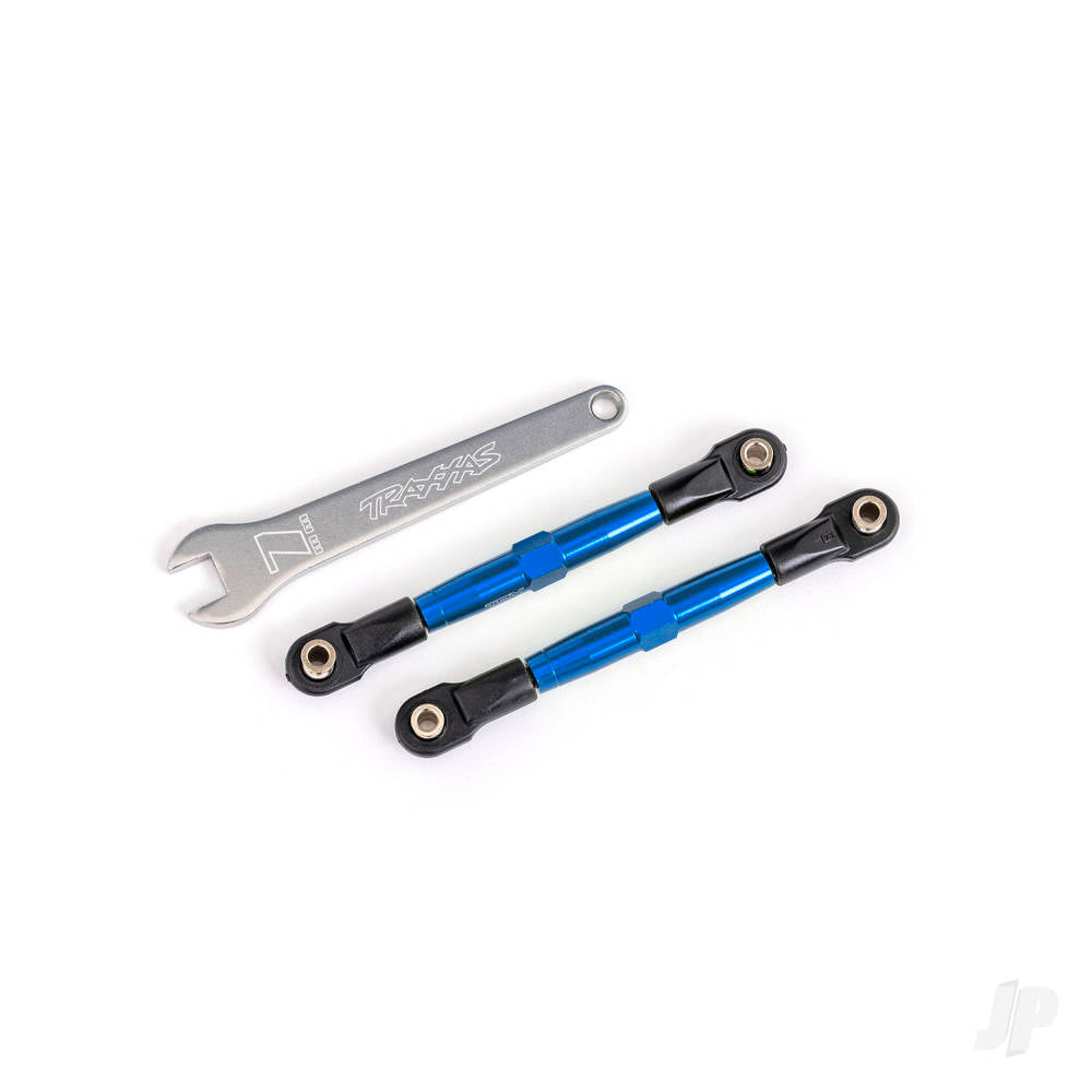 Traxxas Toe links, front (Tubes blue-anodised, 7075-T6 aluminium, stronger than titanium) (2) (assembled with rod ends and hollow balls)/ aluminium wrench (1) (fits Drag Slash) TRX2445X