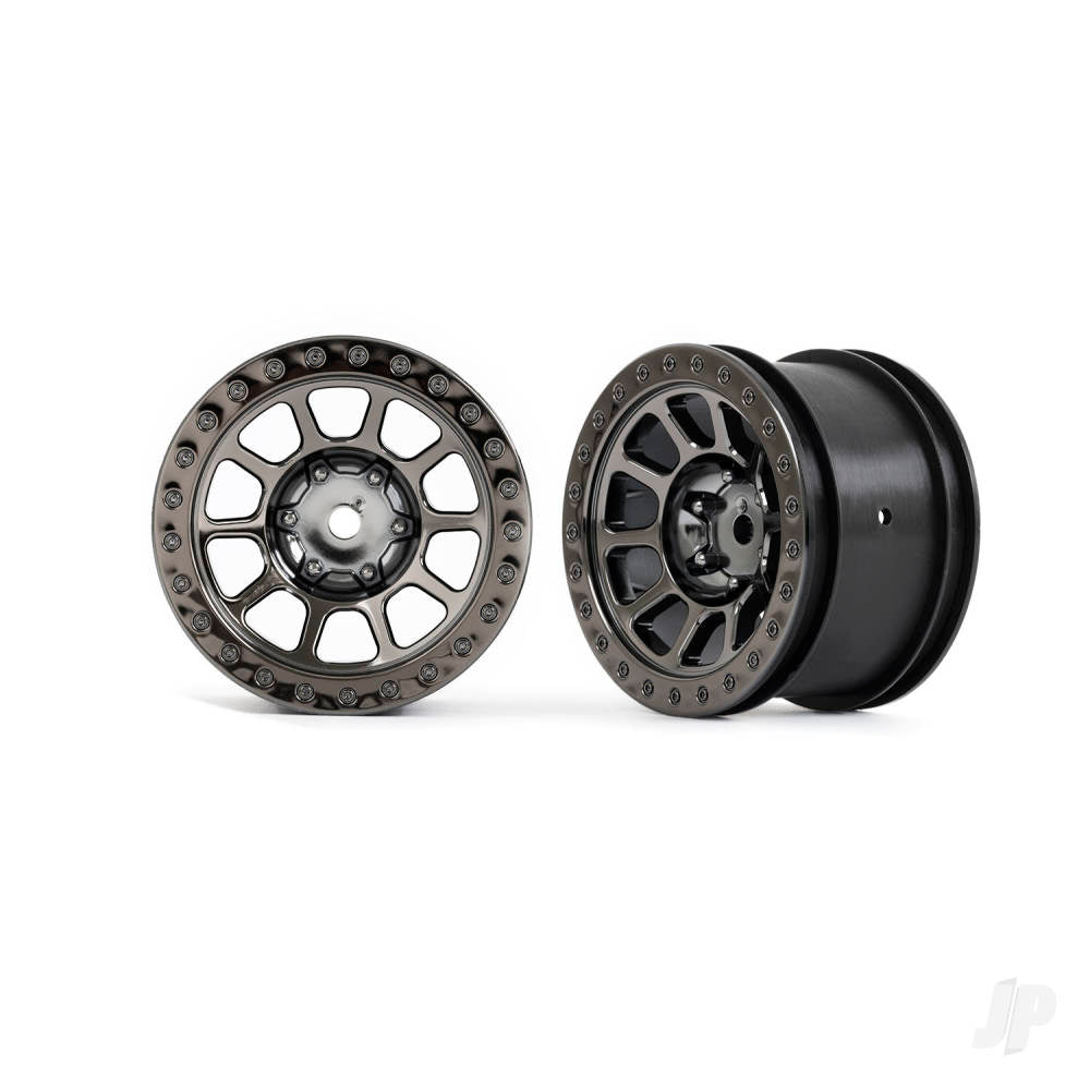 Traxxas Wheels, 2.2' (black chrome) (2) (Bandit rear) TRX2480A