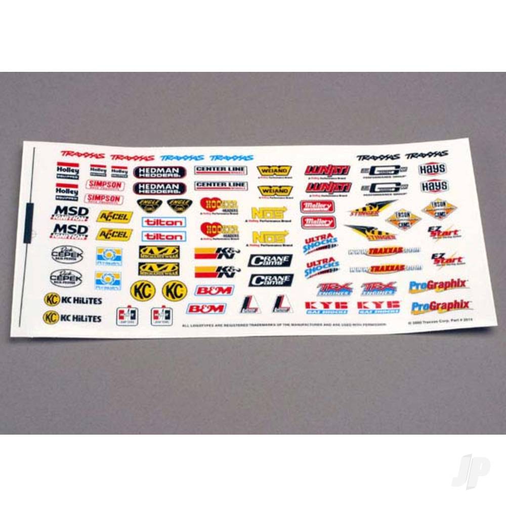 Traxxas Decal sheet, racing sponsors TRX2514