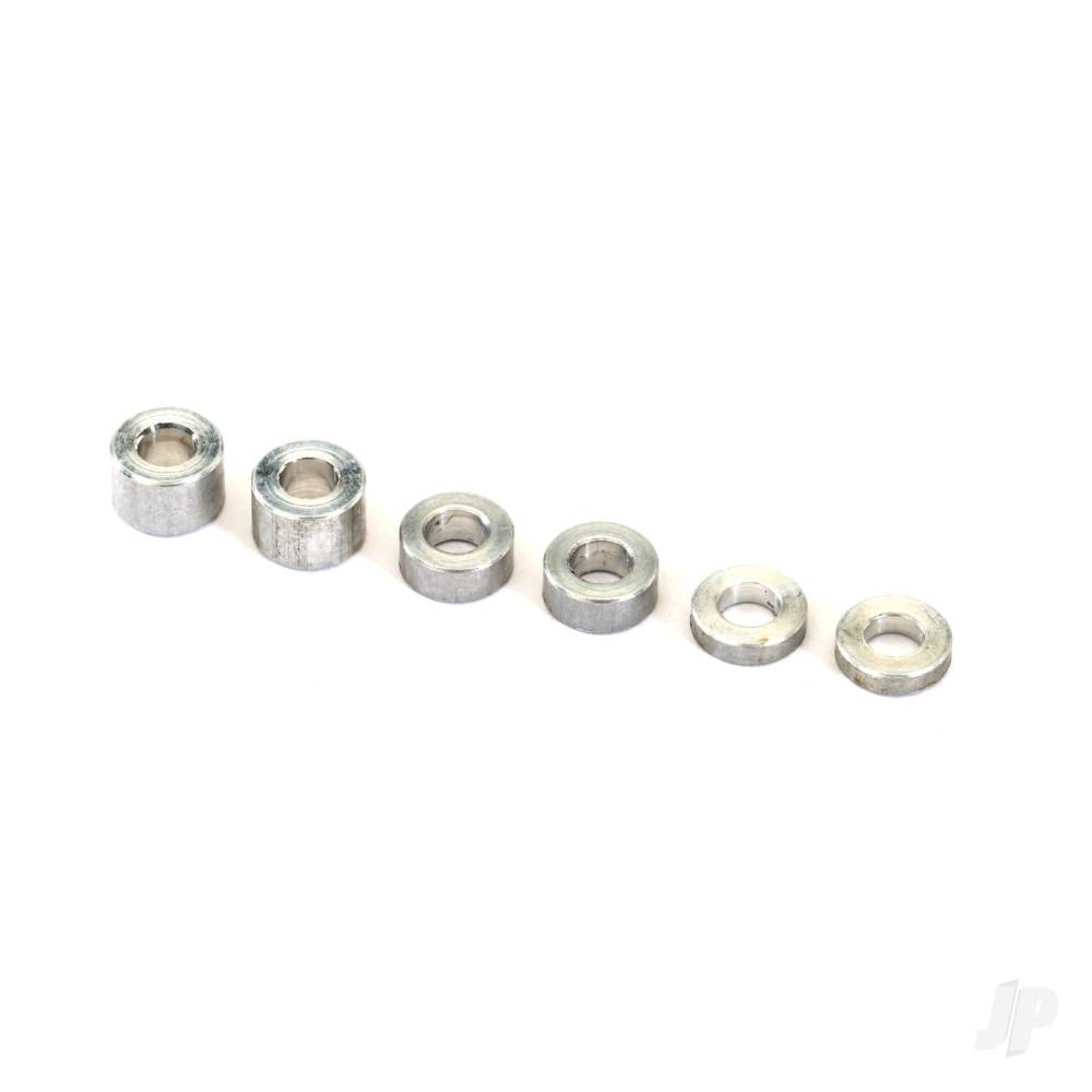 Traxxas Aluminium spacers: 3x6x1.5mm (2 pcs) / 3x6x2.5mm (1pc) / 3x6x3.8mm (2 pcs) TRX2539