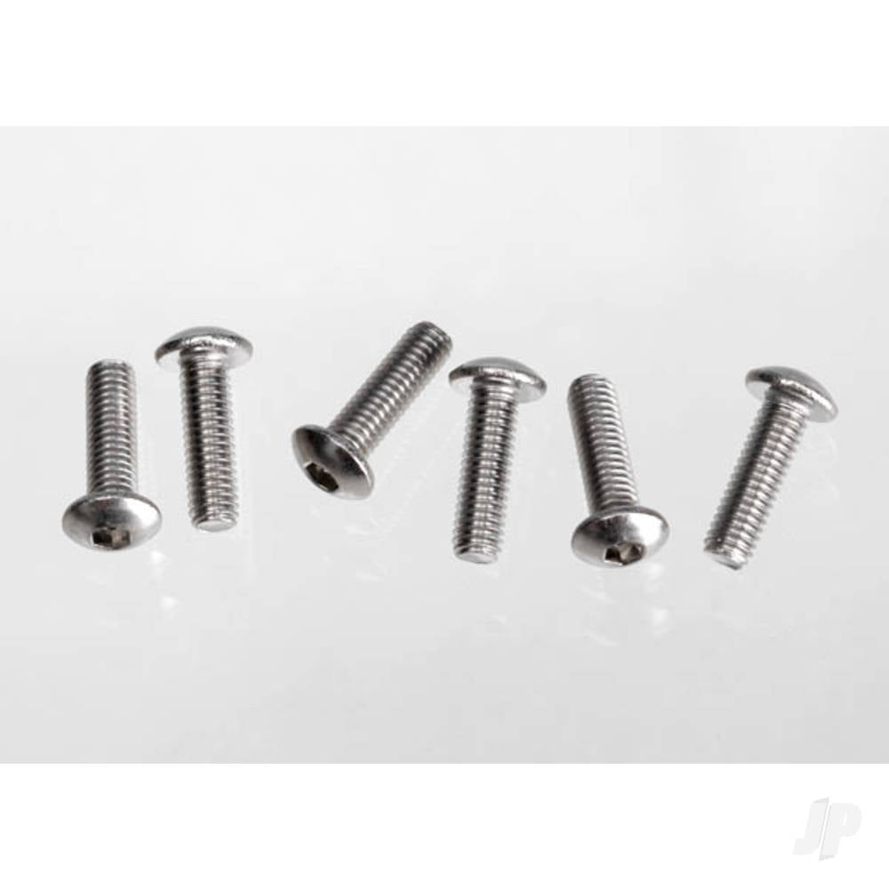 Traxxas Screws, 3x10 button-head machine (hex drive) (stainless Steel) (6 pcs) TRX2577X