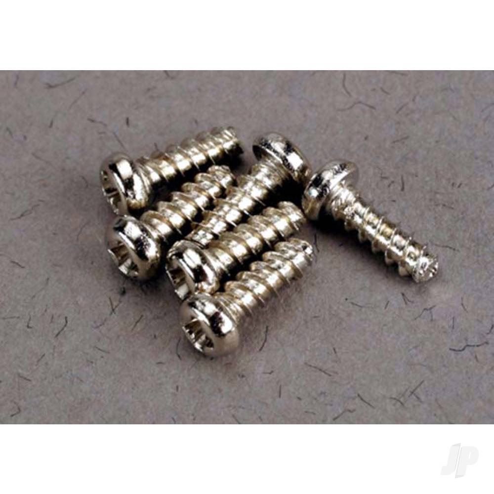 Traxxas Screws, 2x6mm roundhead self-tapping (6 pcs) TRX2674