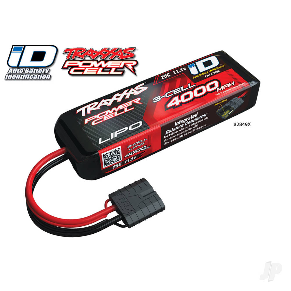 Traxxas LiPo 3S 4000mAh 11.1V 25C iD Power Cell Battery TRX2849X 4