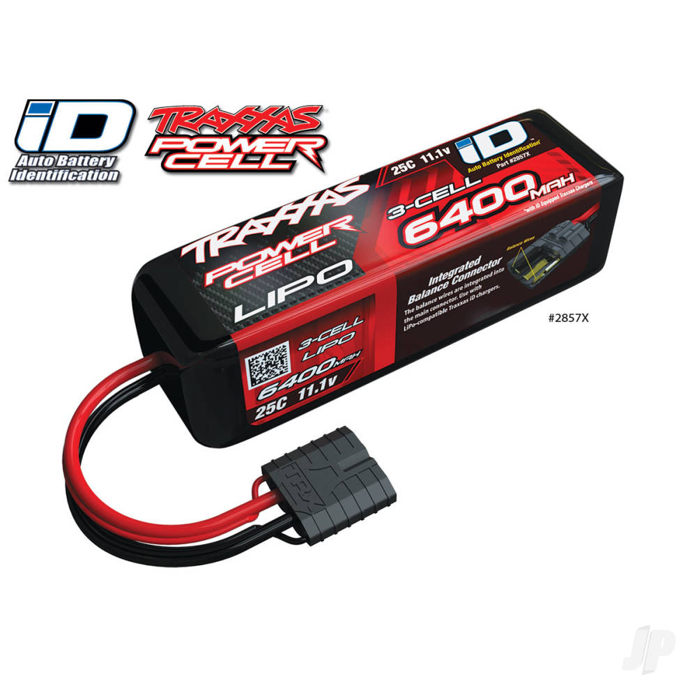 Traxxas LiPo 3S 6400mAh 11.1V 25C iD Power Cell Battery TRX2857X 4