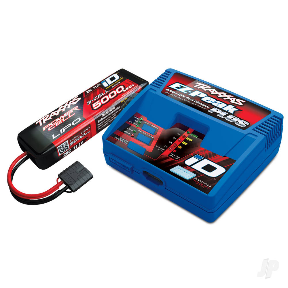 Traxxas iD Completer Pack with 1x EZ-Peak 4A Charger & 1x LiPo 3S 11.1V 5000mAh Battery (TRX2970T-3S)