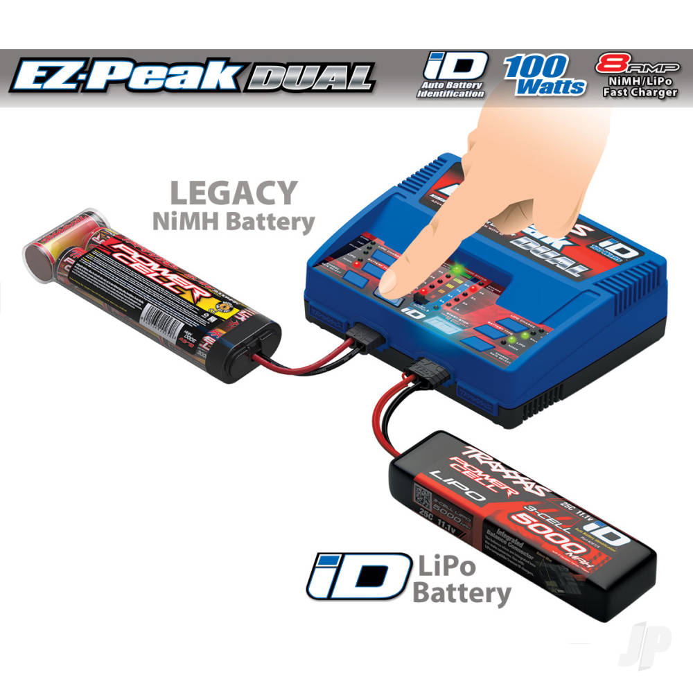 Traxxas EZ-Peak Dual 100W NiMH/LiPo iD Charger TRX2972TX 5