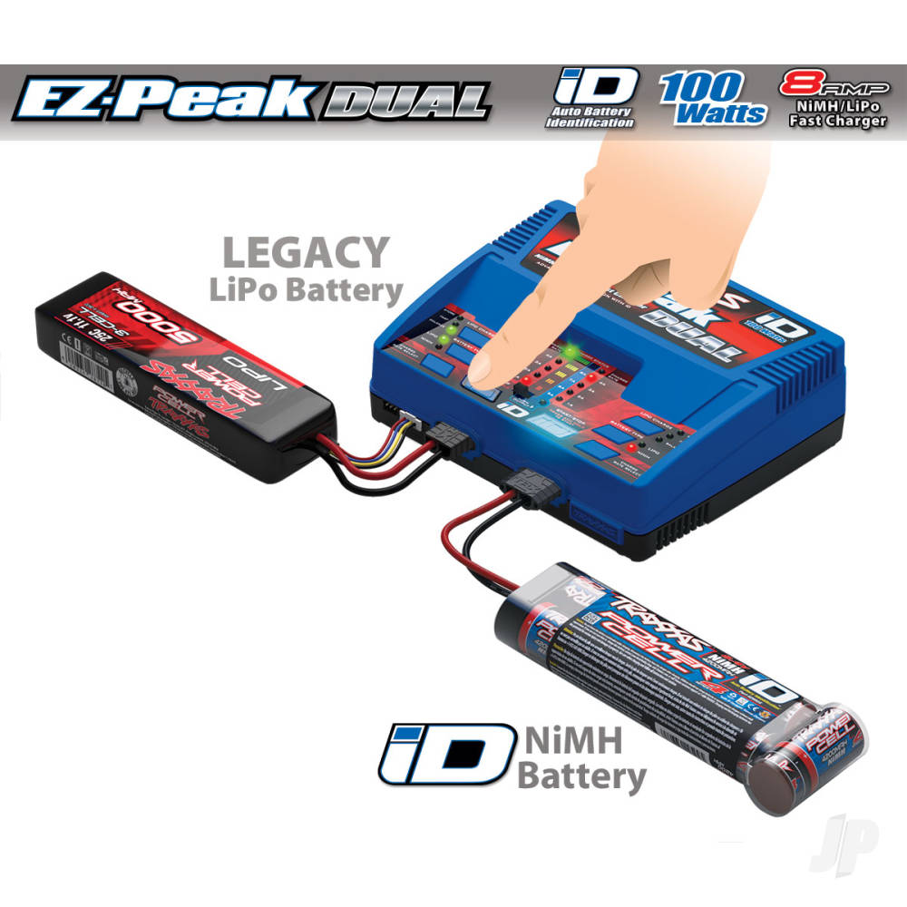 Traxxas EZ-Peak Dual 100W NiMH/LiPo iD Charger TRX2972TX 6