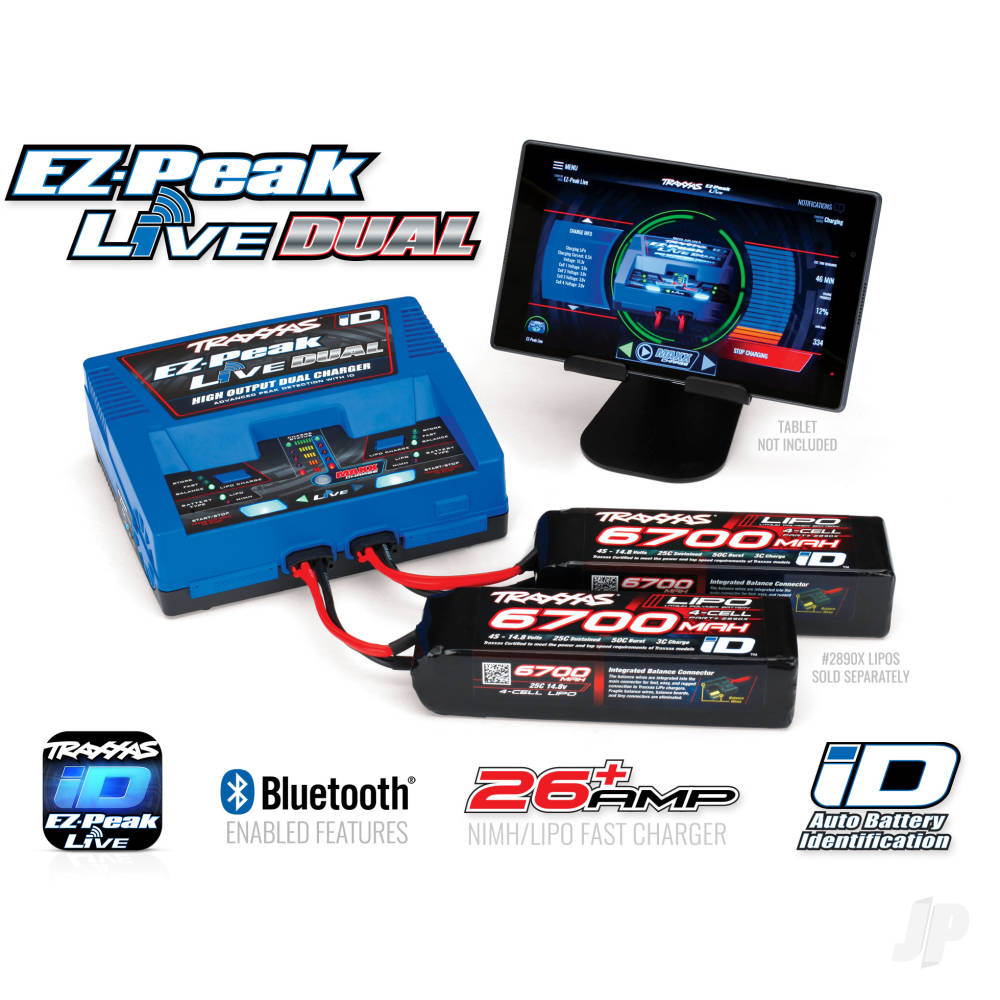 Traxxas EZ-Peak Live Dual 200W NiMH/LiPo iD Charger TRX2973T 7