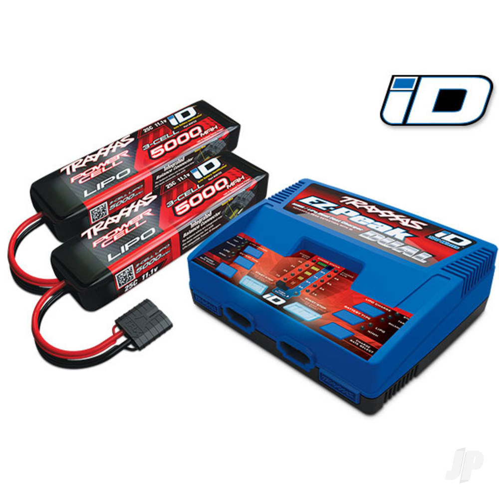 Traxxas iD Completer Pack with 1x EZ-Peak Dual Charger & 2x LiPo 3S 5000mA - TRX2990TX Main