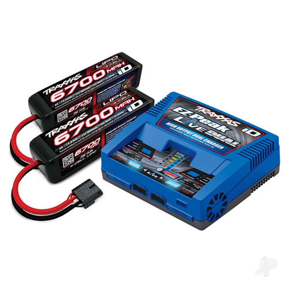 Traxxas iD Completer Pack with 1x EZ-Peak Live Dual Charger & 2x LiPo 4S 6 - TRX2997T
