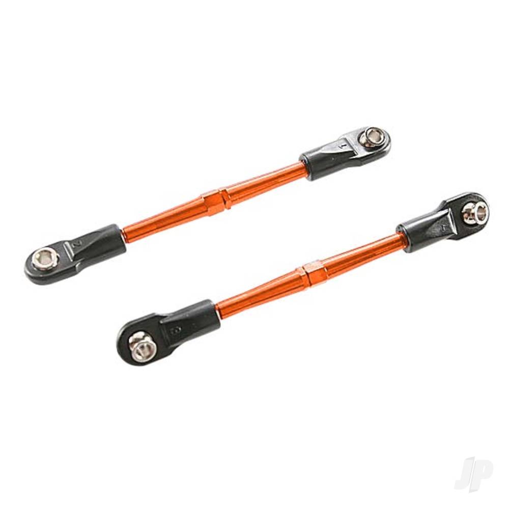 Traxxas Turnbuckles, aluminium (orange-anodised), toe links, 59mm (2) (assembled w/ rod ends & hollow balls) (requires 5mm aluminium wrench #5477) TRX3139T