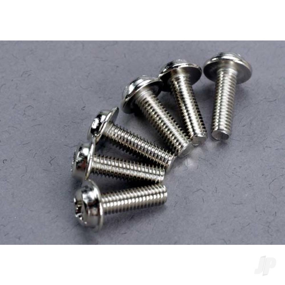 Traxxas Screws, 3x10mm washerhead machine (6 pcs) TRX3193