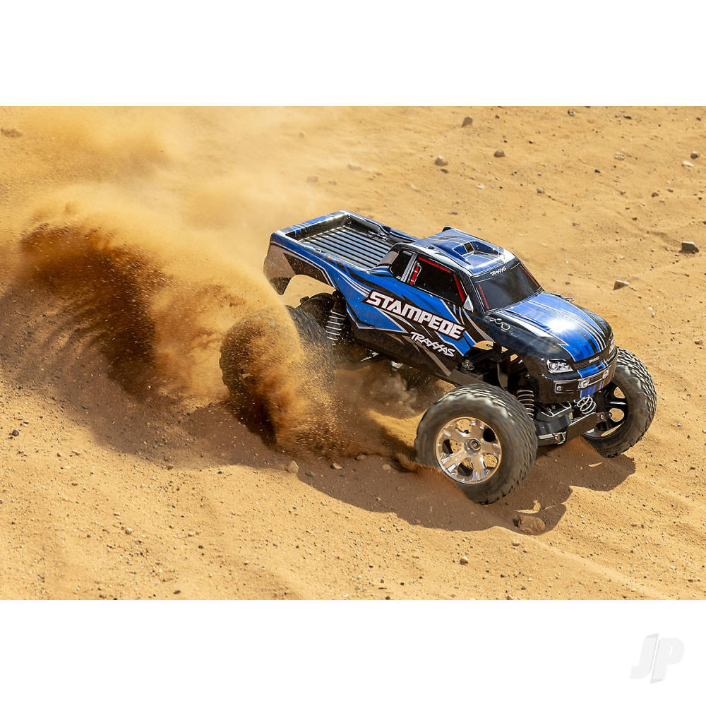 Traxxas Stampede 1:10 2WD RTR Electric Monster Truck, Blue (+ TQ 2-ch, Tit - TRX36054-8-BLUE 6