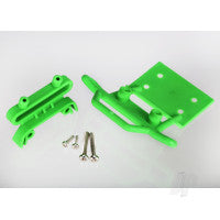 Traxxas Bumper, Front / bumper mount, Front / 4x23mm RM (2 pcs) / 3x10mm RST (2 pcs) (Green) TRX3621A