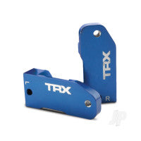 Traxxas Caster blocks, 30-degree, Blue-anodised 6061-T6 aluminium (left & right) / suspension screw pin (2 pcs) TRX3632A