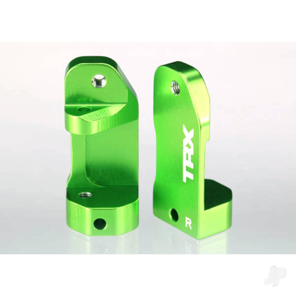 Traxxas Caster blocks, 30-degree, Green-anodised 6061-T6 aluminium (left & right) / suspension screw pin (2 pcs) TRX3632G