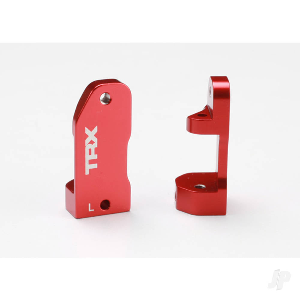 Traxxas Caster blocks, 30-degree, Red-anodised 6061-T6 aluminium (left & right) / suspension screw pin (2 pcs) TRX3632X