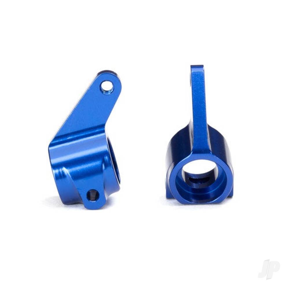 Traxxas Steering blocks, Rustler / Stampede / Bandit (2 pcs), 6061-T6 aluminium (Blue-anodised) / 5x11mm ball bearings (4 pcs) TRX3636A