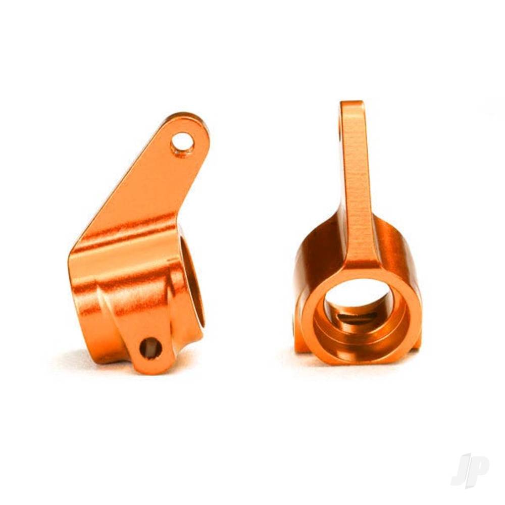 Traxxas Steering blocks, Rustler/Stampede/Bandit (2), 6061-T6 aluminium (orange-anodised)/ 5x11mm ball bearings (4) TRX3636T