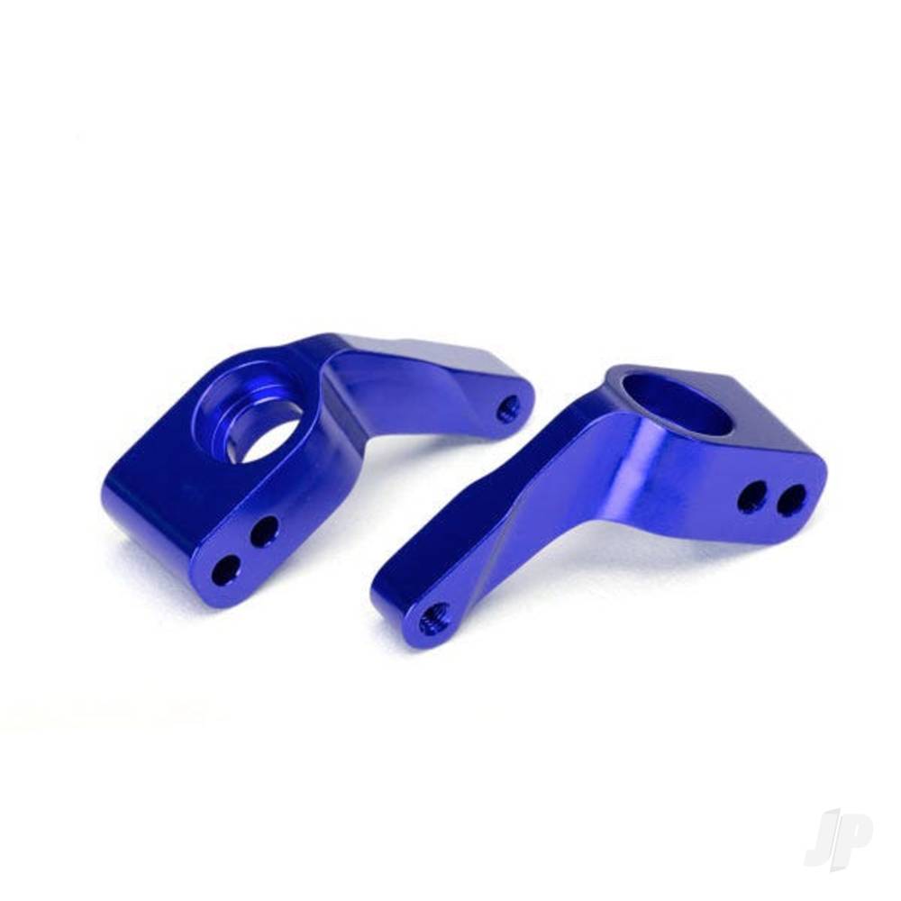 Traxxas Stub axle carriers, Rustler / Stampede / Bandit (2 pcs), 6061-T6 aluminium (Blue-anodised) / 5x11mm ball bearings (4 pcs) TRX3652A