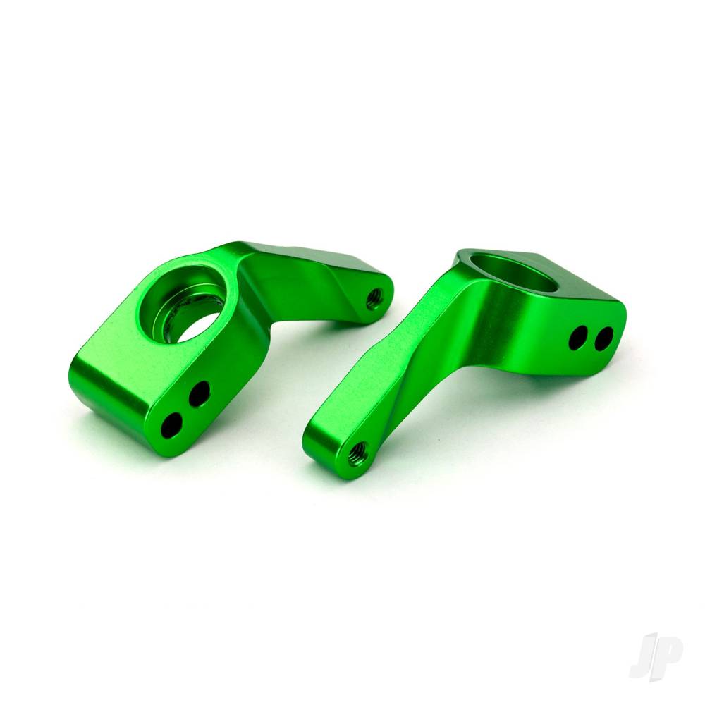 Traxxas Stub axle carriers, Rustler / Stampede / Bandit (2 pcs), 6061-T6 aluminium (Green-anodised) / 5x11mm ball bearings (4 pcs) TRX3652G