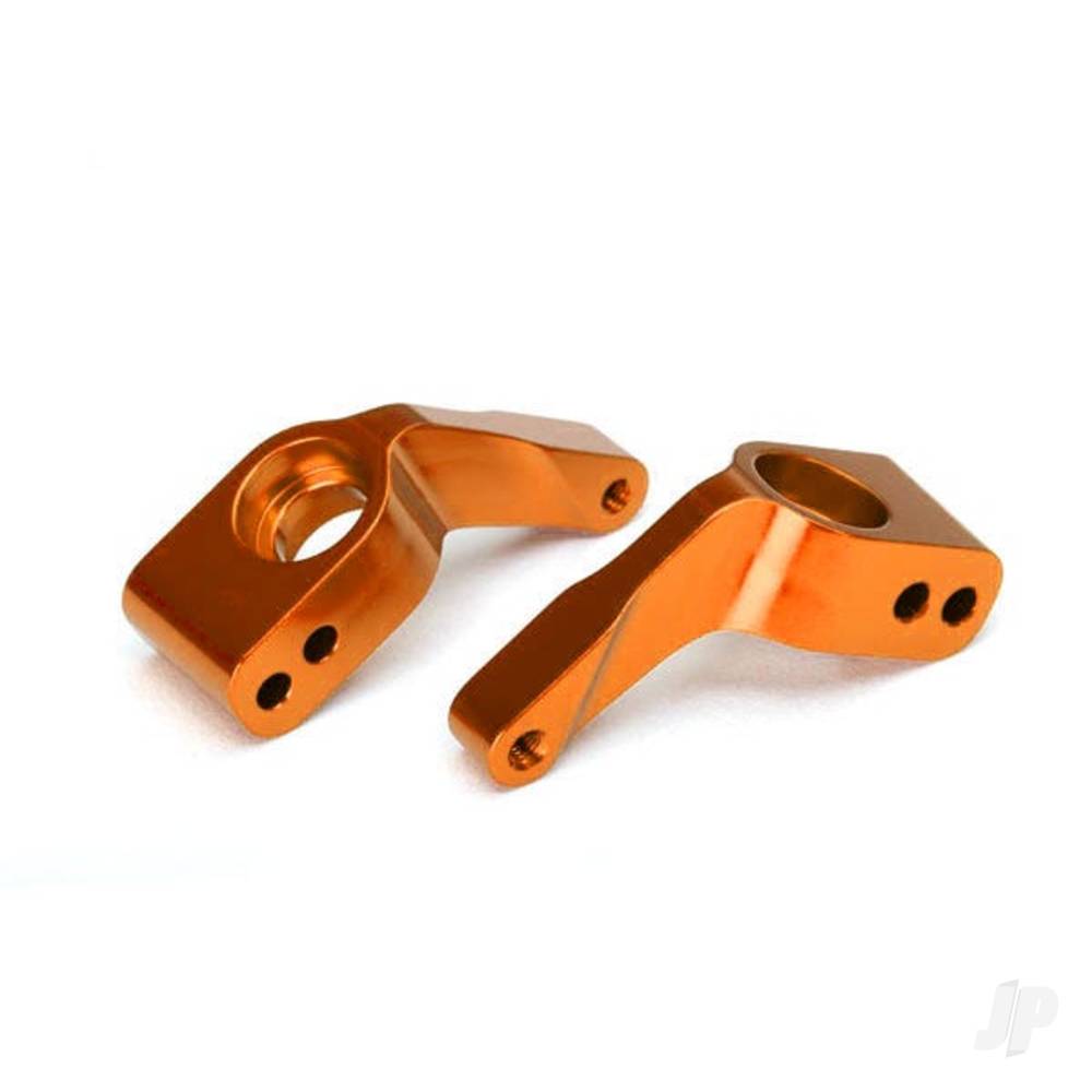 Traxxas Stub axle carriers, Rustler/Stampede/Bandit (2), 6061-T6 aluminium (orange-anodised)/ 5x11mm ball bearings (4) TRX3652T