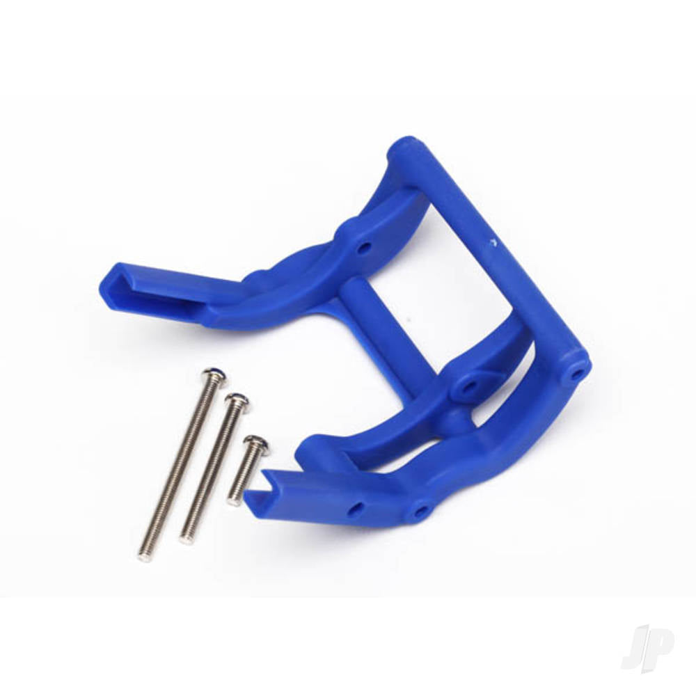 Traxxas Wheelie bar mount (1pc) / hardware (Blue) TRX3677X