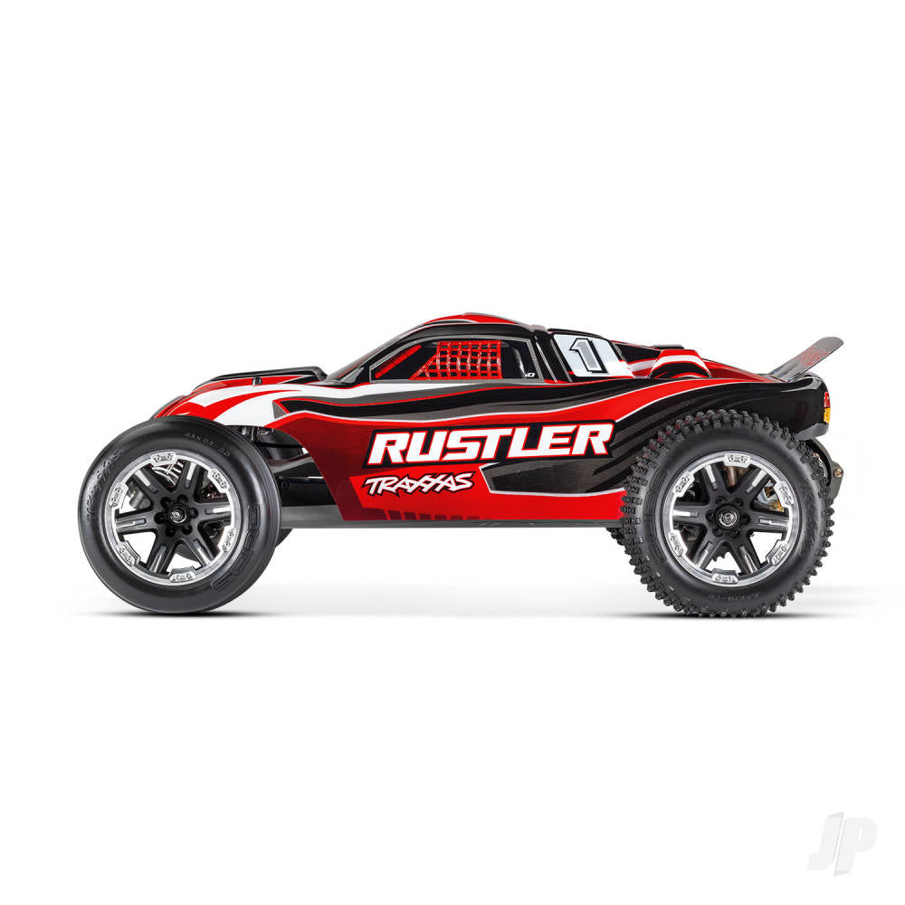 Traxxas Rustler 1:10 2WD RTR Electric Stadium Truck, Black (+ TQ 2-ch, XL- - TRX37054-8-BLK 2