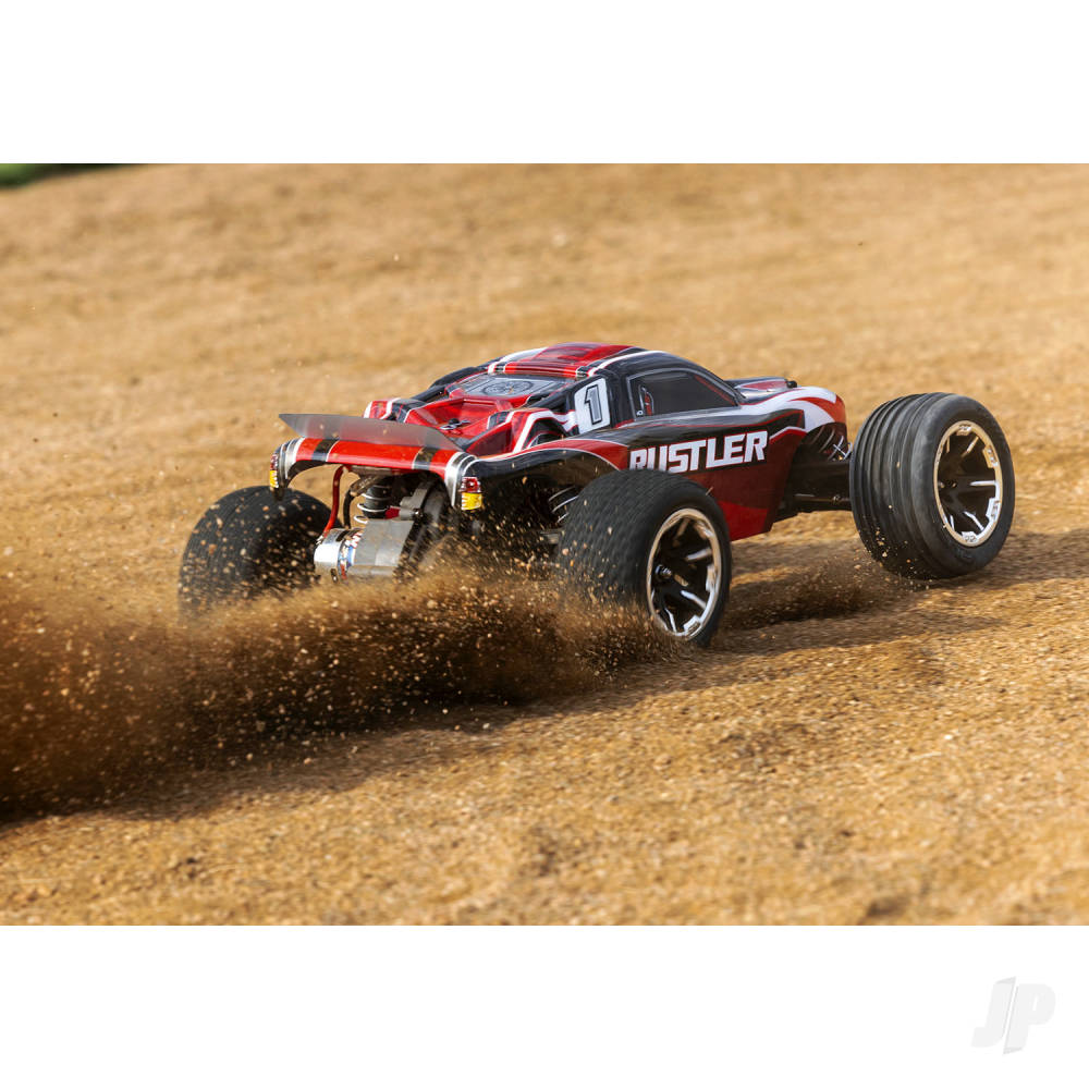 Traxxas Rustler 1:10 2WD RTR Electric Stadium Truck, Black (+ TQ 2-ch, XL- - TRX37054-8-BLK 5